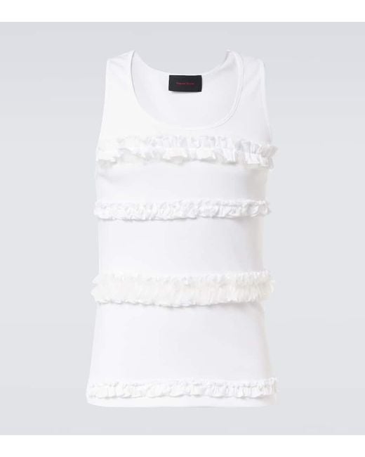 Top A Volants En Coton Simone Rocha pour homme en coloris White