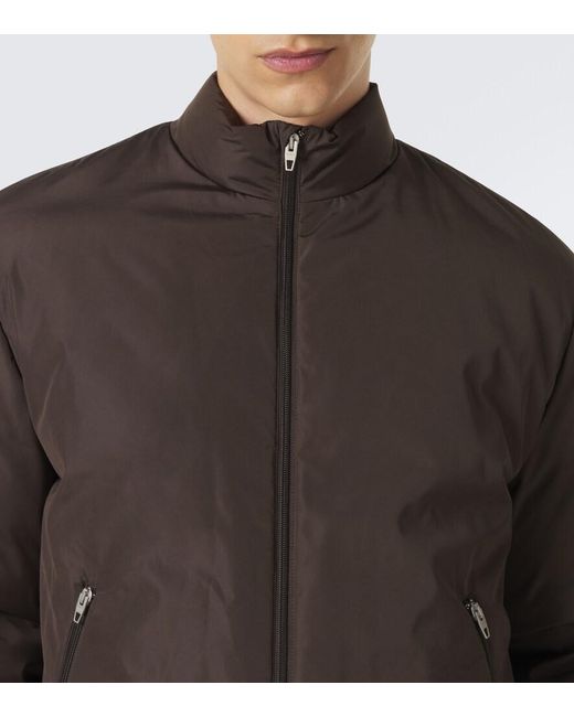 Jil Sander Brown Technical Down Jacket for men