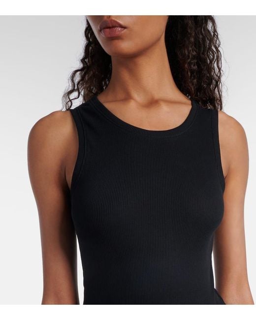Loewe Black Midikleid Tank Aus Einem Baumwollgemisch