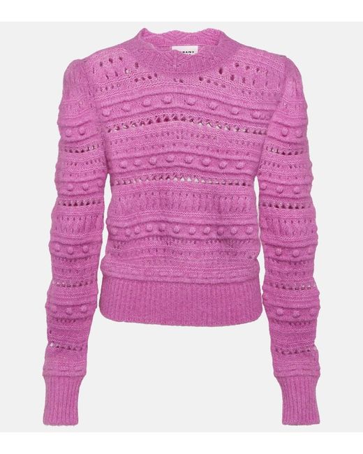 Pullover Adler in misto lana di alpaca di Isabel Marant in Pink