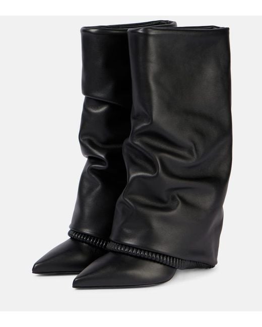 Balmain Black Trouser Leather Boots