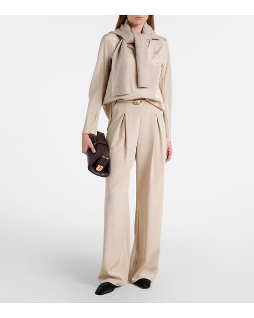Max Mara Natural Mitico Silk-Blend Blouse