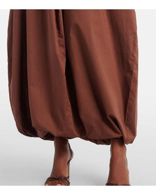Faithfull The Brand Brown Aniela Cotton Maxi Dress