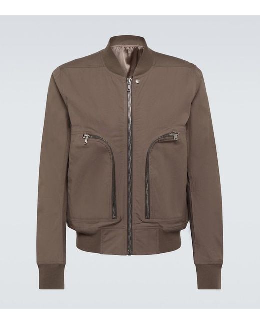 Rick Owens Brown Bauhaus Flight Bomber Jacket for men