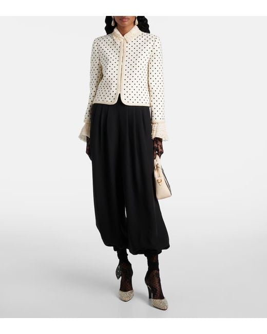 Valentino White Polka-Dot Jacket