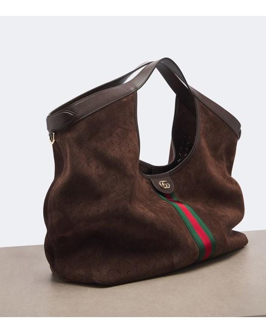 Shopper Giglio Large di Gucci in Brown