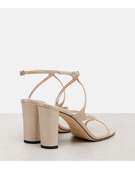 Jimmy Choo Metallic Sandalen Azie 85 Aus Leder