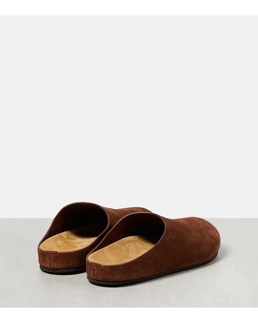 The Row Brown Hugo Suede Mules
