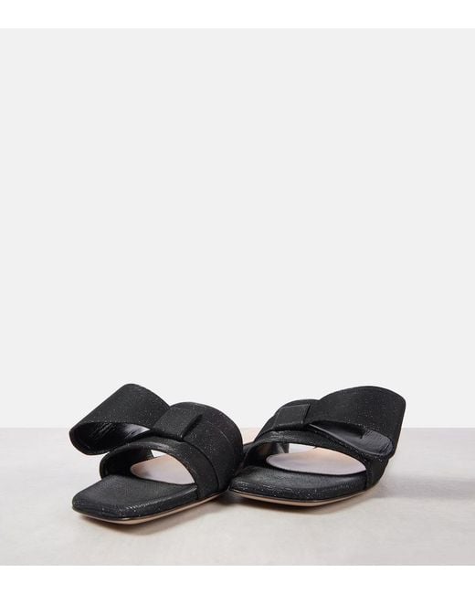 Gianvito Rossi Blue Bow Slides