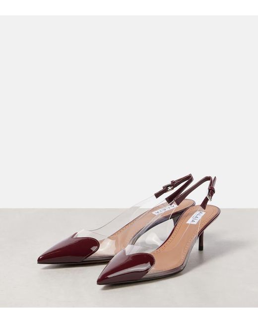 Alaïa Red Slingback-Pumps Le Cour Mit Lackleder