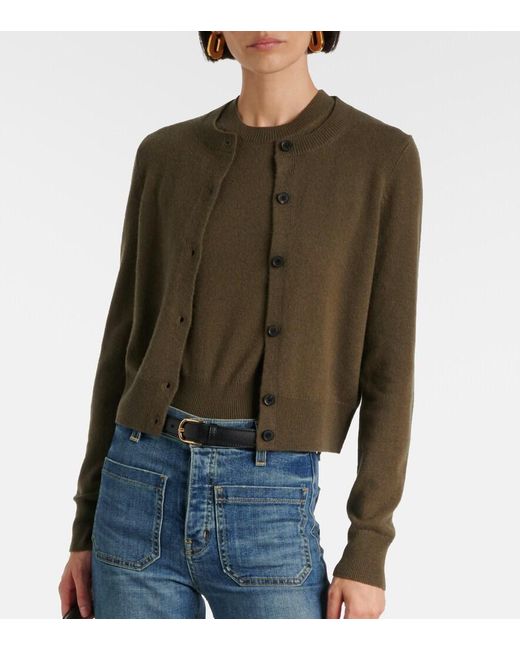 Nili Lotan Green March Cashmere Cardigan