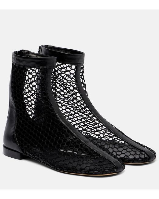 Souliers Martinez Black Maxima Mesh Ankle Boots