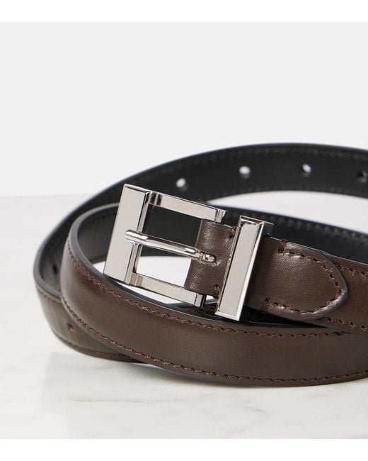 Khaite Black Manhattan Leather Belt