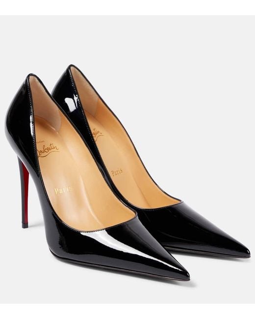 Christian Louboutin Black Pumps Kate Max 100 Aus Lackleder
