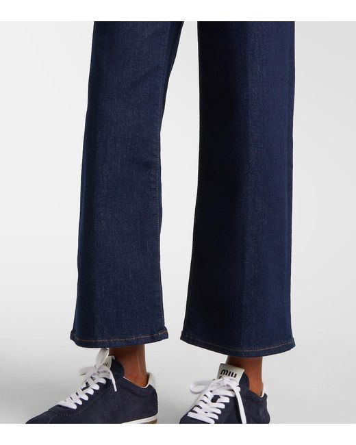 Jeans Anchos Le Slim Palazzo Crop FRAME de color Blue