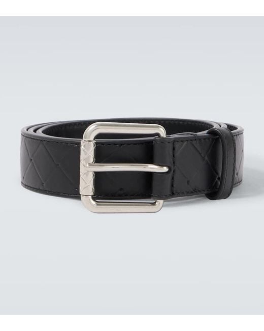 Cintura Intrecciato Stamp 35Mm di Bottega Veneta in Black da Uomo