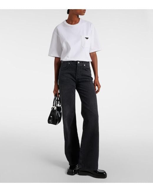 Citizens of Humanity Blue Annina 33 High-Rise Wide-Leg Jeans