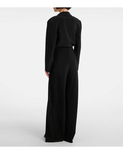 Norma Kamali Black Weite High-Rise-Hose