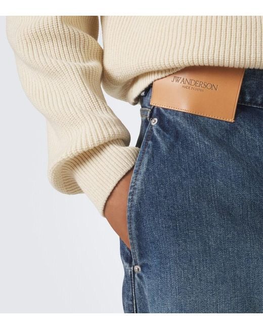 J.W. Anderson Blue Twisted Workwear Jeans for men