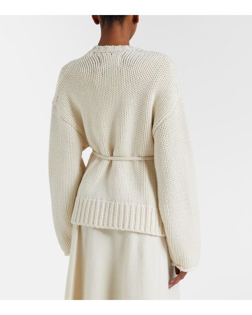 Extreme Cashmere Natural N°384 Ginza Cashmere Wrap Cardigan