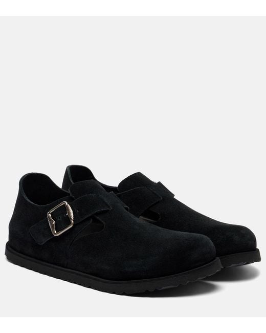 Birkenstock Black London Suede Shoes