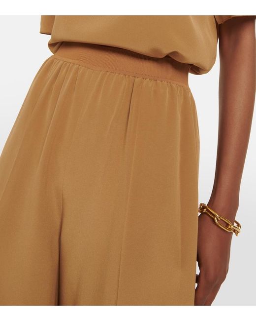 Pantalon Ample Soie Hulin En Crepe De Soie Joseph en coloris Natural