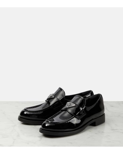 Prada Black Patent Leather Loafers