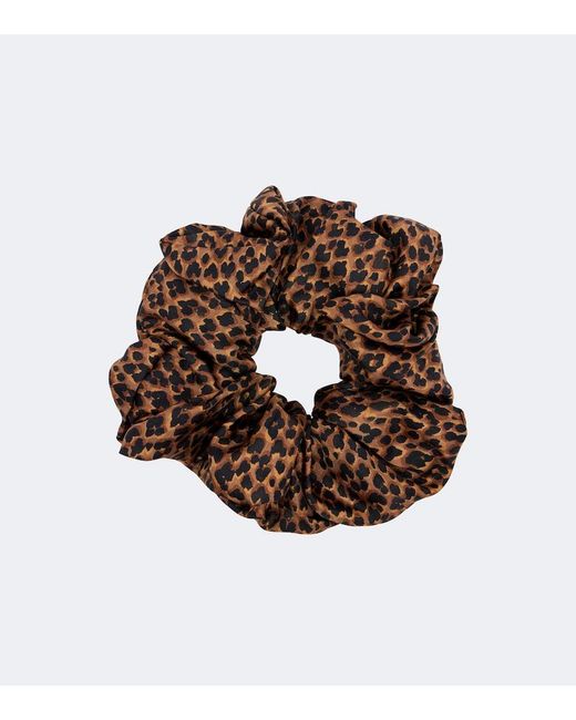 Etro Brown Leopard-Print Scrunchie