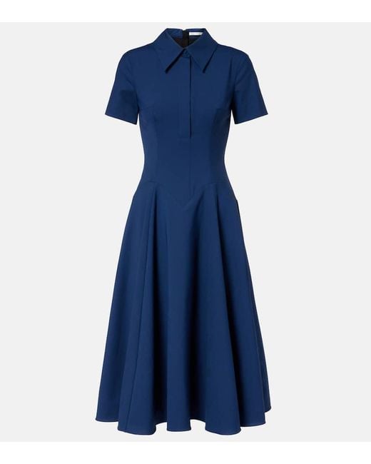 Emilia Wickstead Blue Jody Shirt Dress