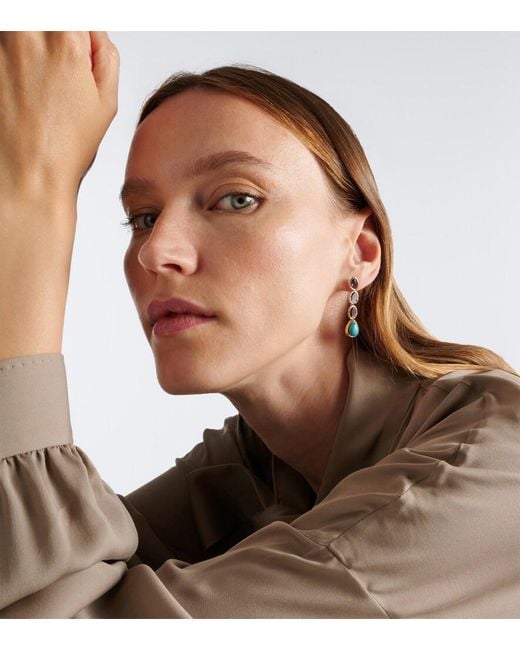 Octavia Elizabeth Blue 18Kt Drop Earrings With Iolite And