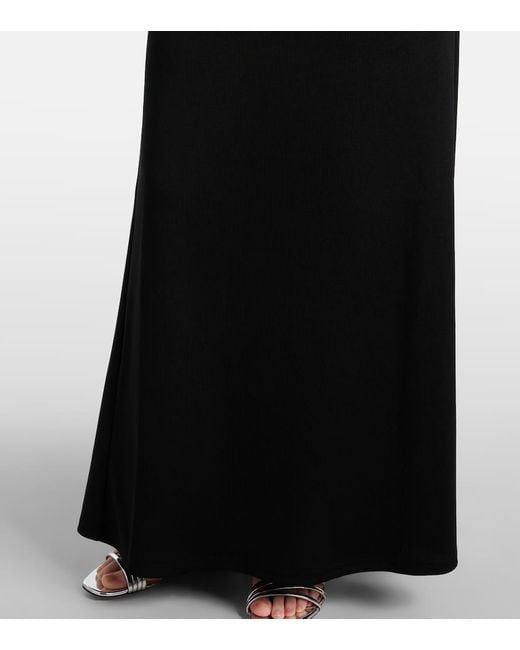 Christopher Esber Black Paisley Gathered Maxi Skirt