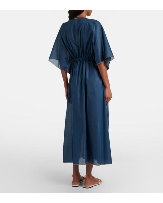 Eres Blue Voilier Cotton Kaftan