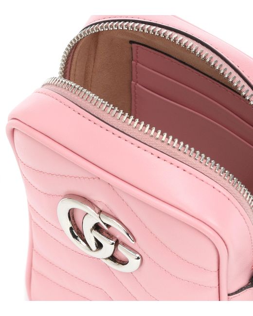 gg marmont 2.0 matelassé leather card case