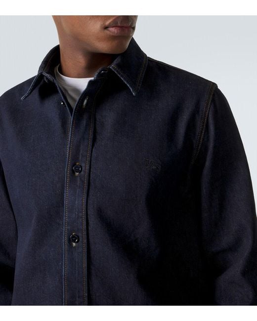 Burberry Blue Denim Shirt for men