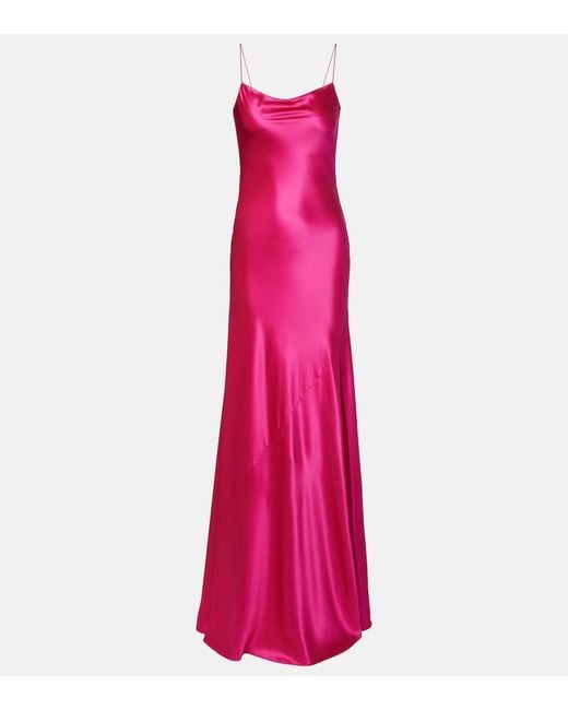 Alaïa Pink Silk Dress With Straps