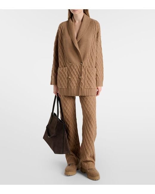 Gianvito Rossi Brown Leather-Trimmed Shearling Lace-Up Boots