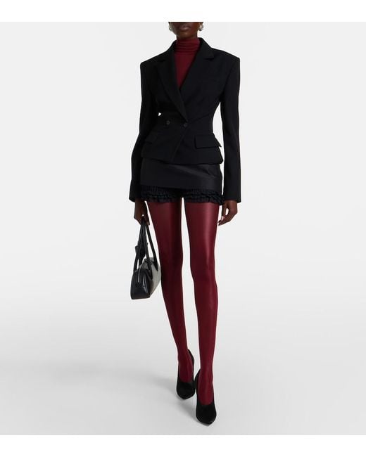Wolford Red Turtleneck Bodysuit