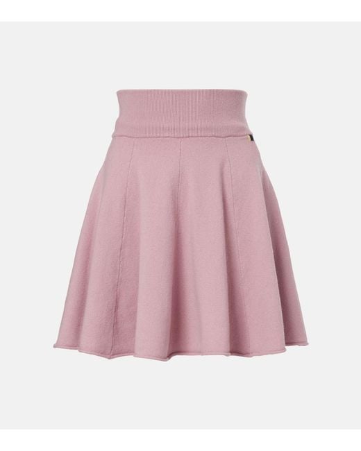 Extreme Cashmere Pink N°379 Girl Cashmere-Blend Miniskirt