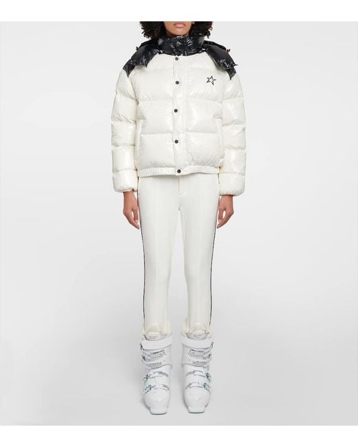 Pantalones de esqui Aurora de soft shell Perfect Moment de color White