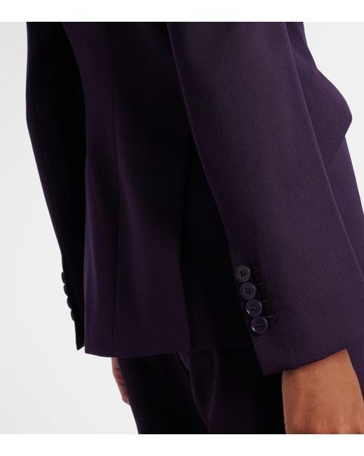 Alexander McQueen Blue Wool Blazer