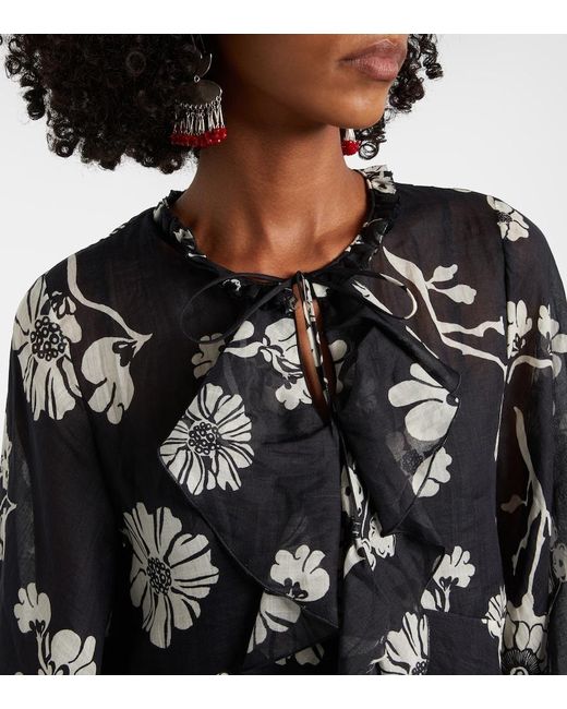 Dorothee Schumacher Black Floral Daydream Midi Dress