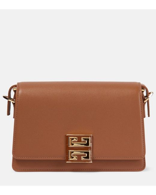 Givenchy Brown 4g Medium Leather Shoulder Bag