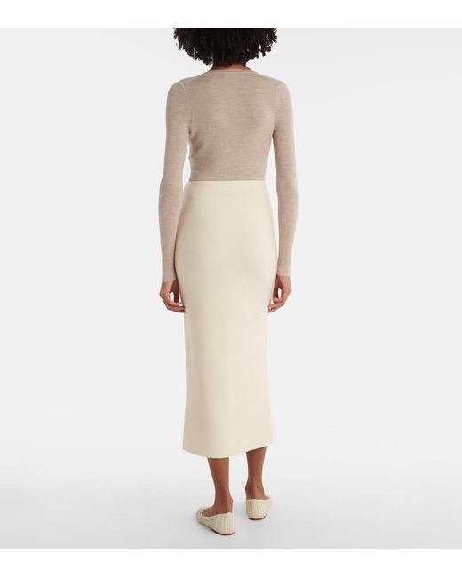 Gabriela Hearst White Circe Virgin Wool Pencil Skirt
