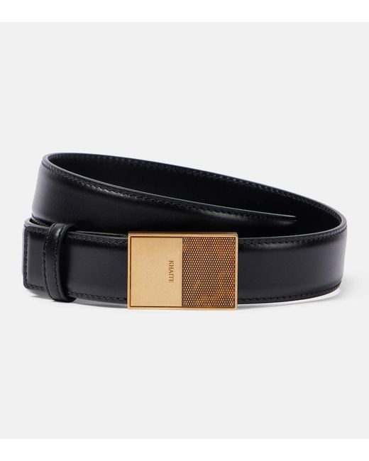 Khaite Black Elio Leather Belt