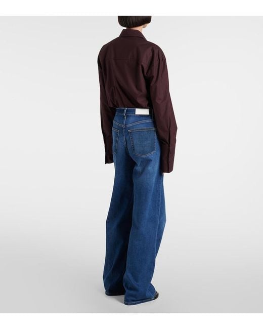 Re/done Blue '70S High-Rise Wide-Leg Jeans
