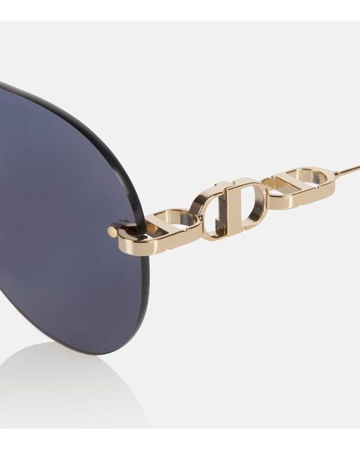 Dior Blue Cd Chain M2U Shield Sunglasses