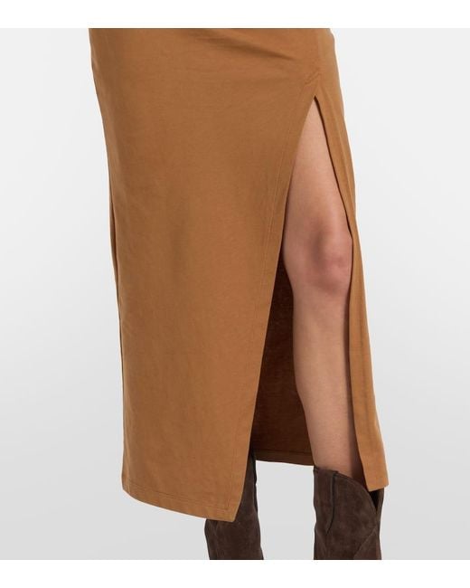 Isabel Marant Brown Maxikleid Nadela Aus Baumwolle