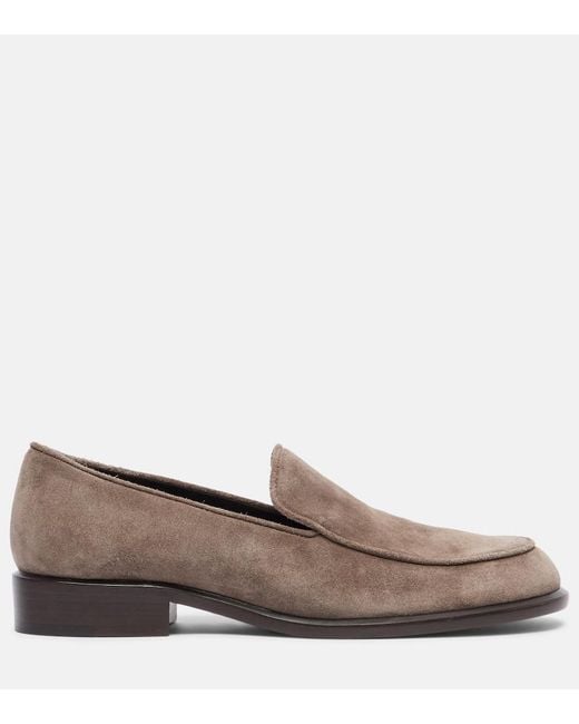 Khaite Brown Miles Suede Loafers