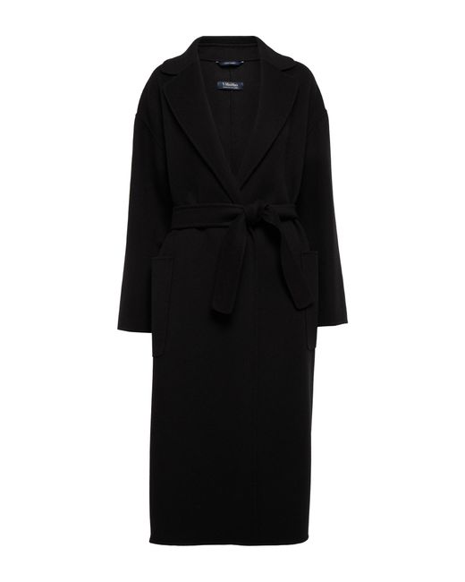 Max Mara Nina Wool Coat in Black | Lyst
