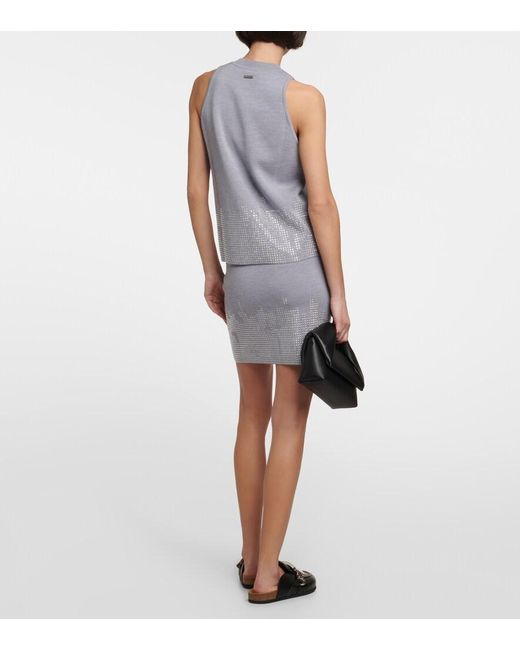 J.W. Anderson Blue Embellished Wool Top